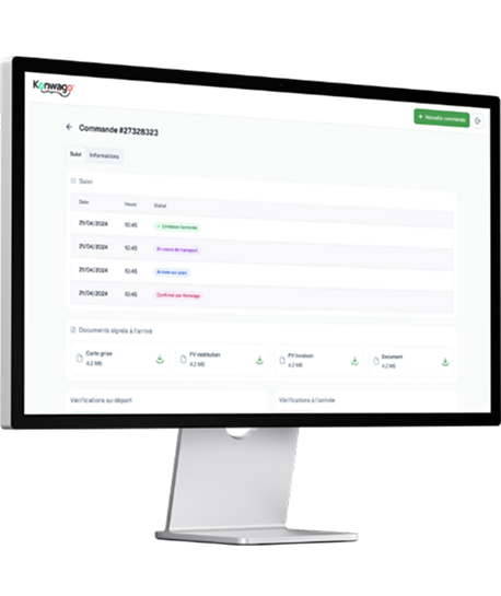 interface de gestion Konwago en pc